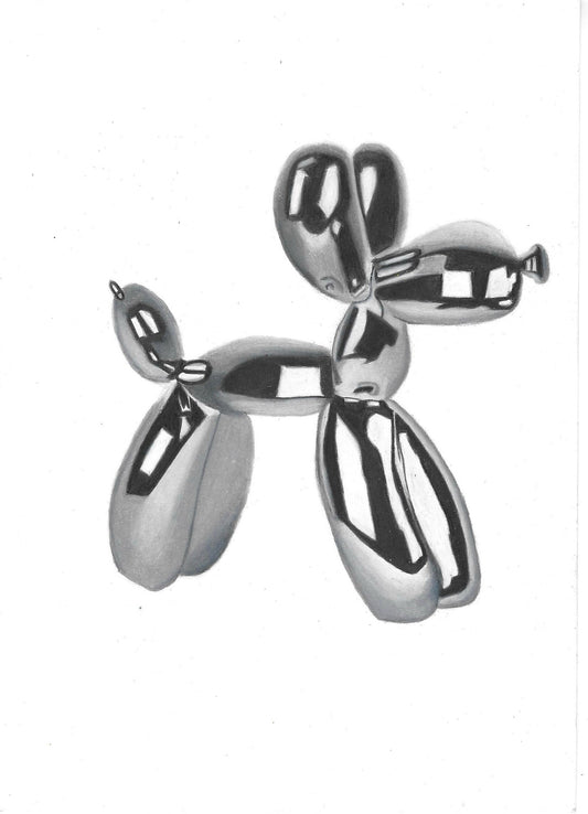 PRE-ORDER Silver Balloon Dog Drawing